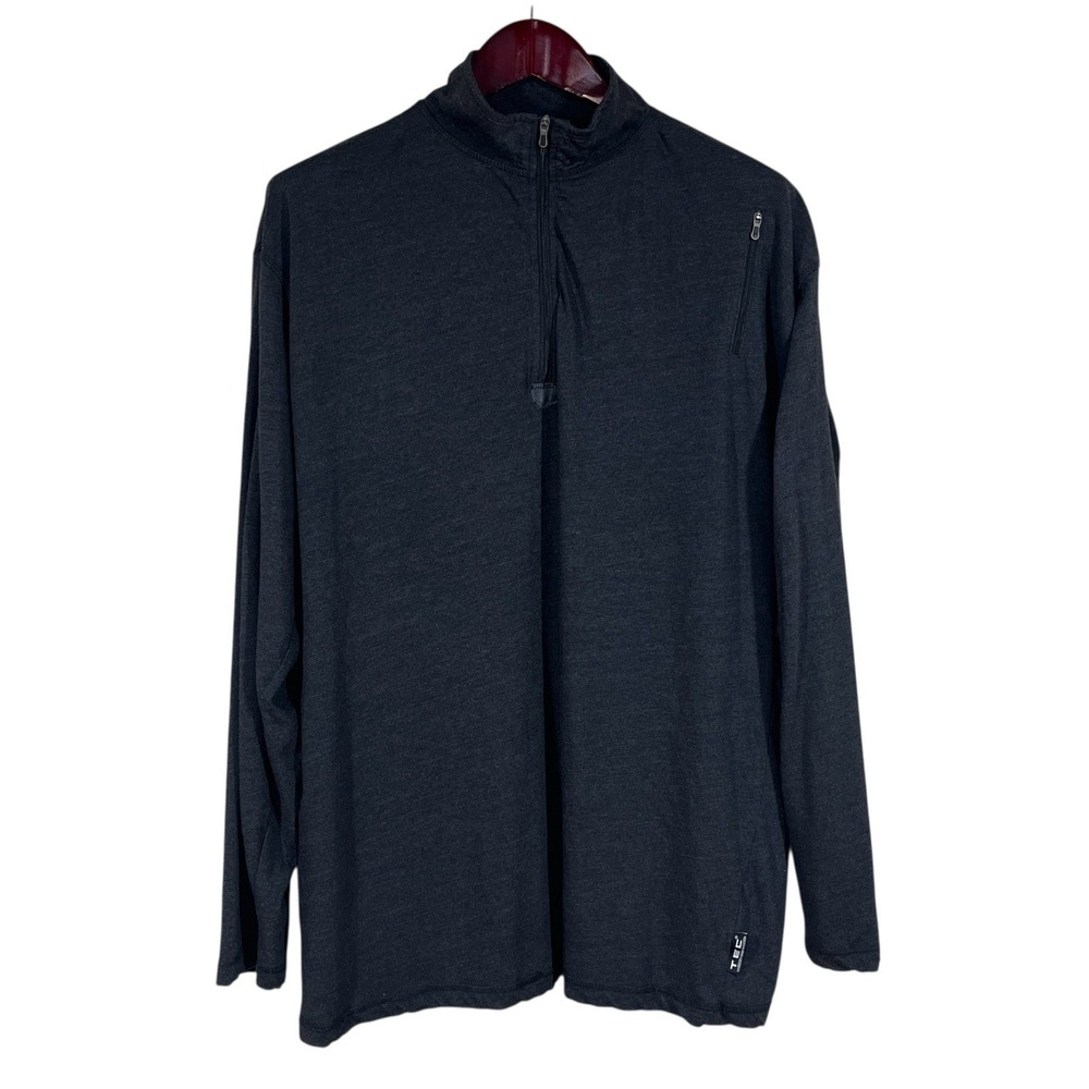 SCOTTeVEST Performance 1/4‎ Zip Pullover Mens XXL Gray SeV QZip Travel Pockets